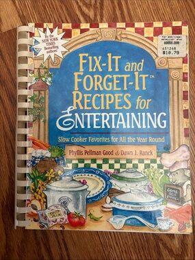 Fix-It and Forget-It Recipes for Entertaining Cookbook - Blue Cover